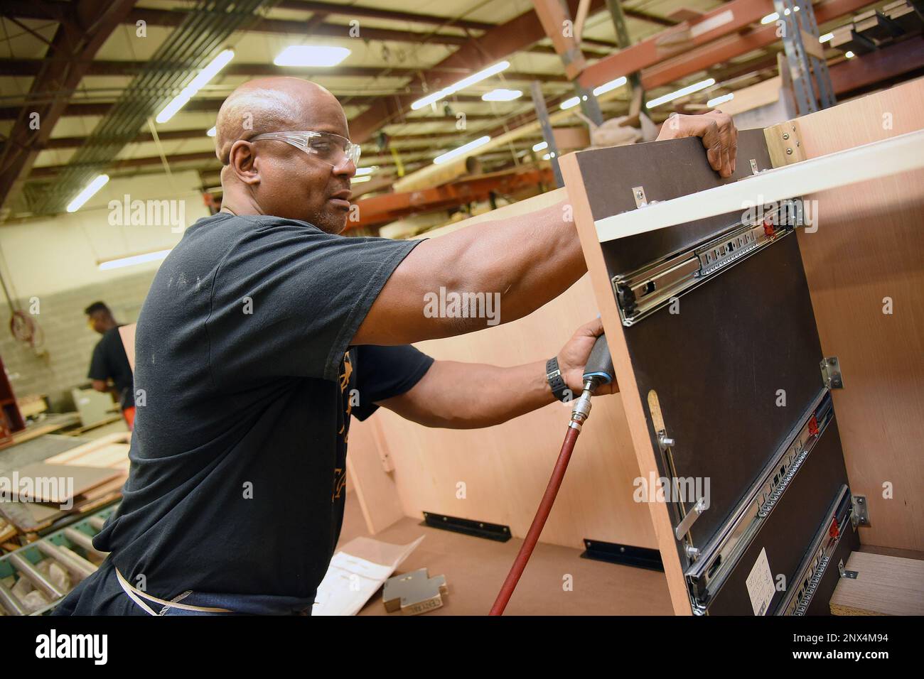 In a May 23, 2018 photo, Ken Taylor, lead builder with Darran Furniture
