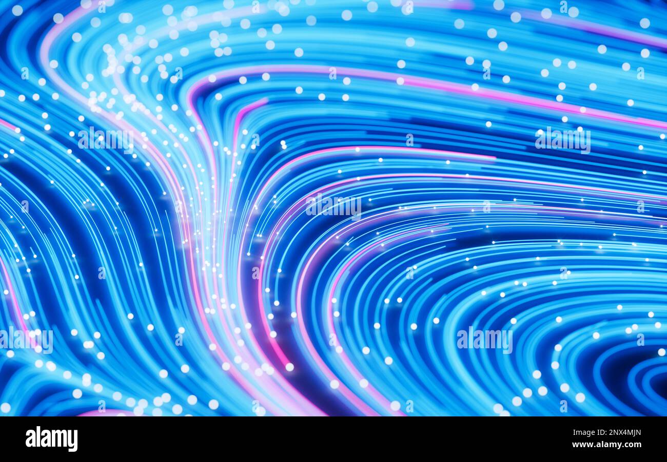 Abstract curve geometry flowing particles hi-res stock photography and ...