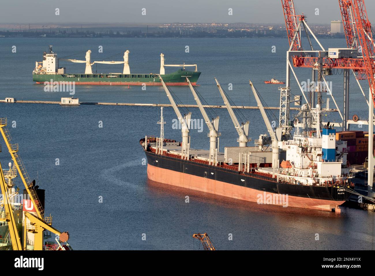 ODESSA, UKRAINENOVEMBER 27, 2021 Odessa commercial sea port before