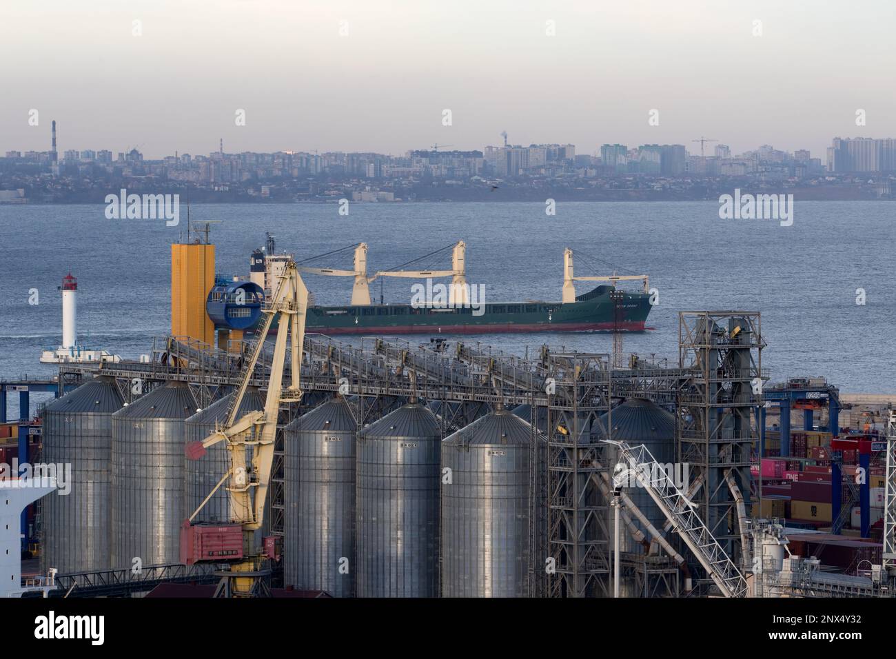 ODESSA, UKRAINENOVEMBER 27, 2021 Odessa commercial sea port before