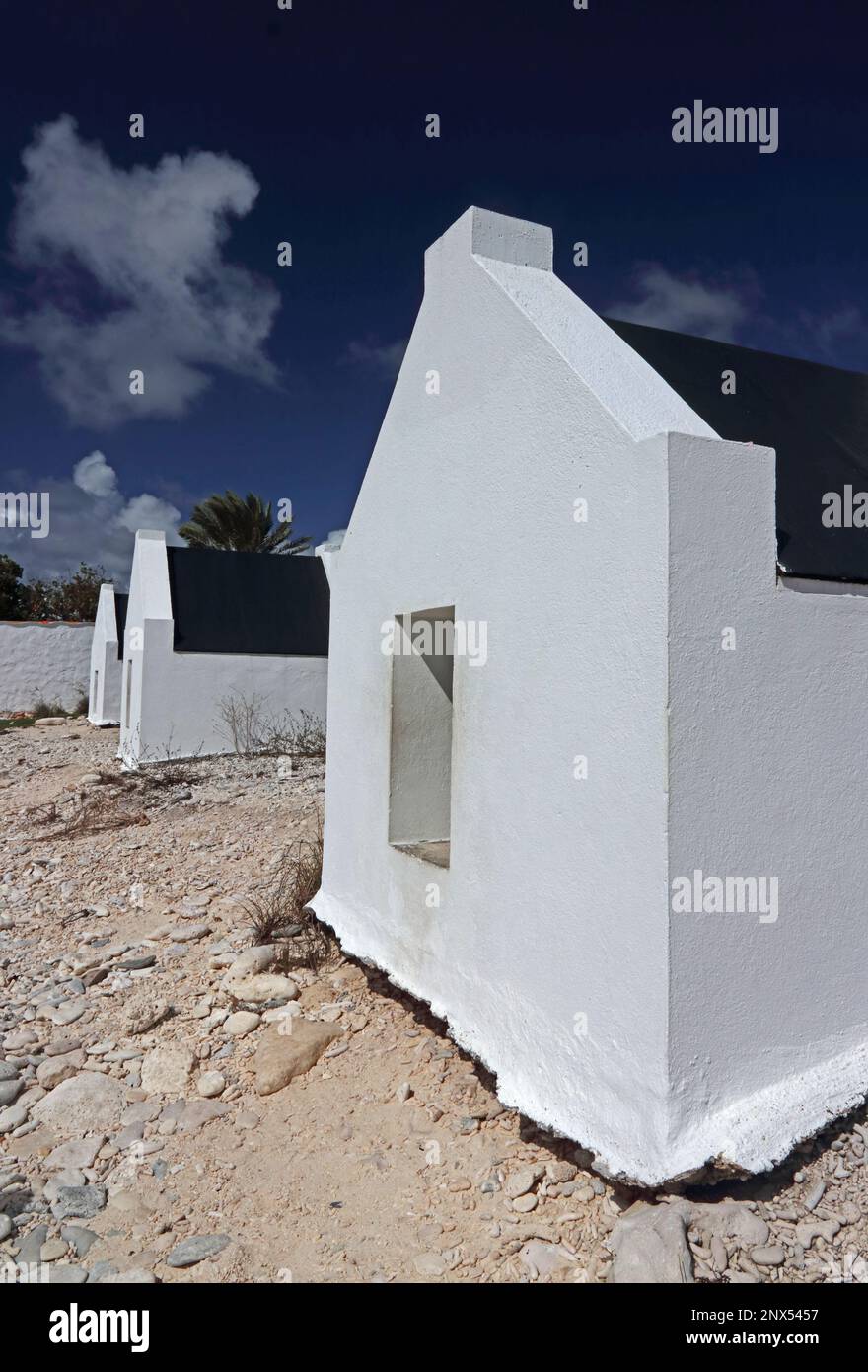 White slave huts, Bonaire Stock Photo Alamy