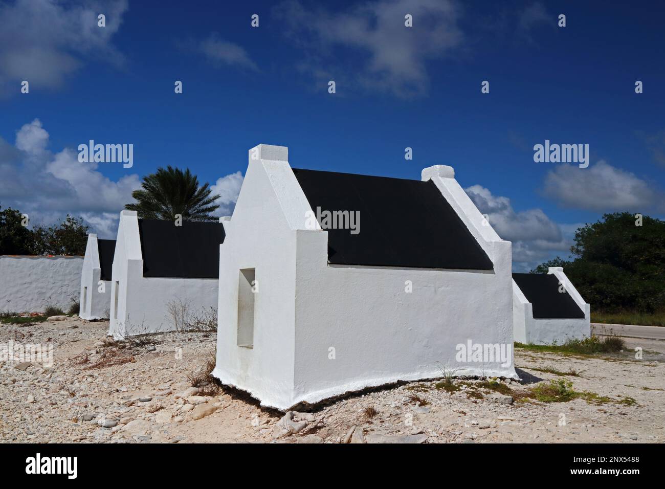 White slave huts, Bonaire Stock Photo Alamy