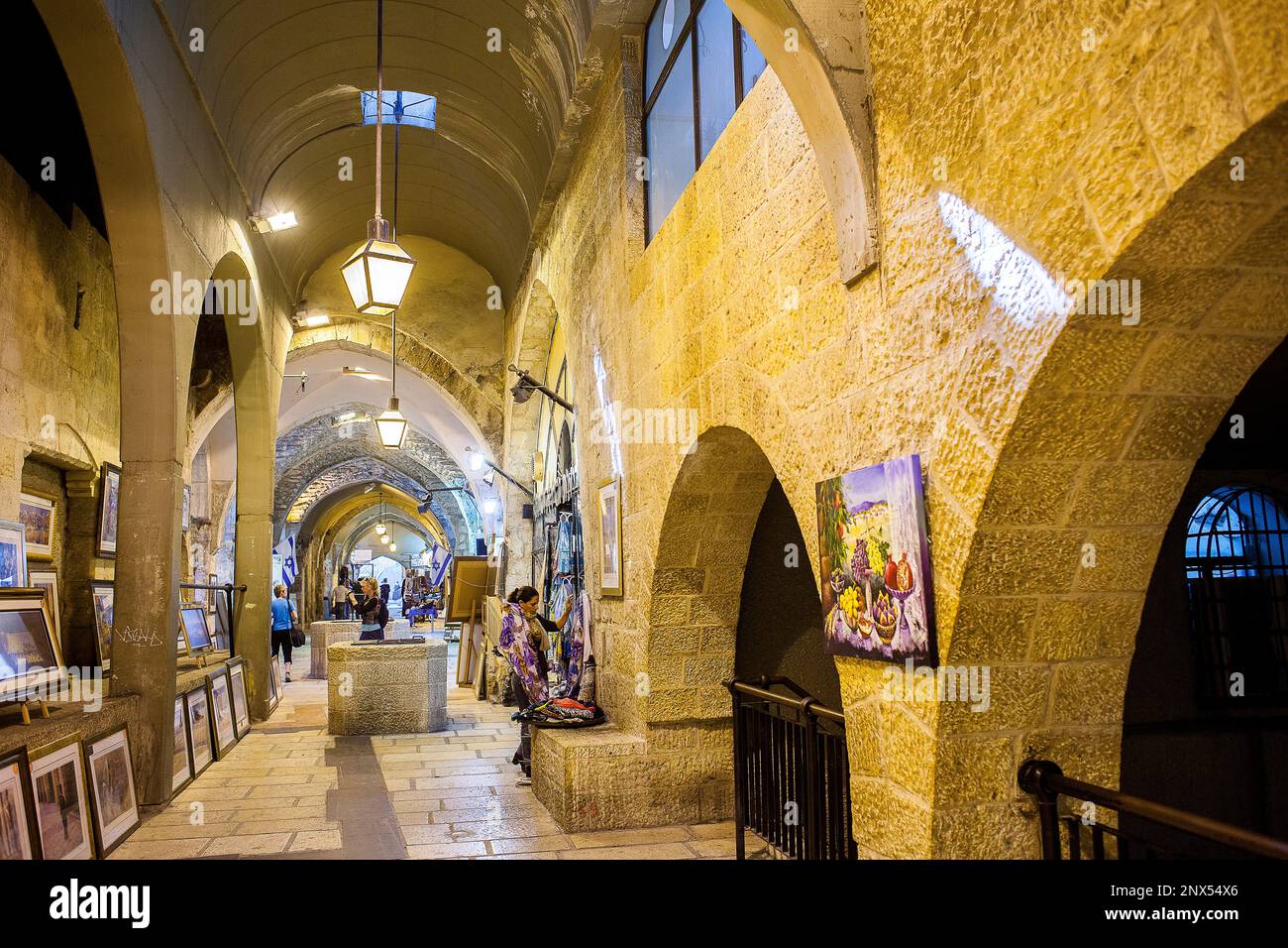 The Cardo, Jewish Quarter, Old City, Jerusalem, Israel. Stock Photo