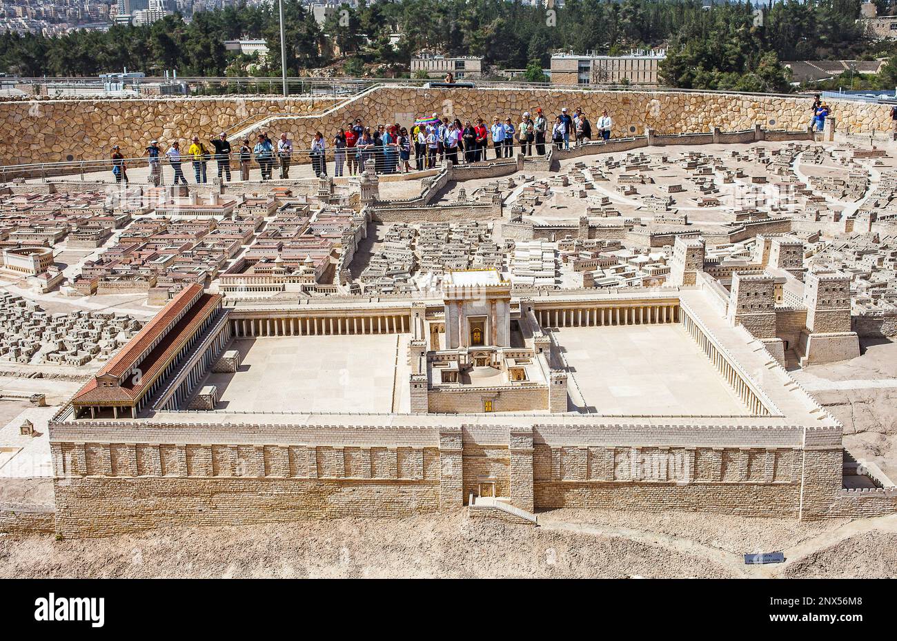 Israel Museum, model of the second Temple , Jerusalem, Israel. Stock Photo