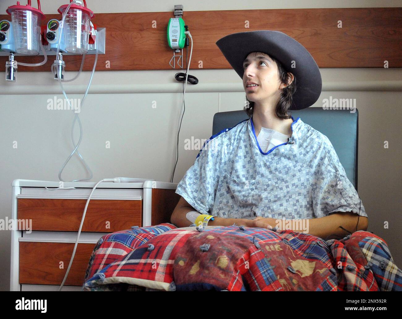 In this Thursday, May 24, 2018 photo, high school rodeo bull rider