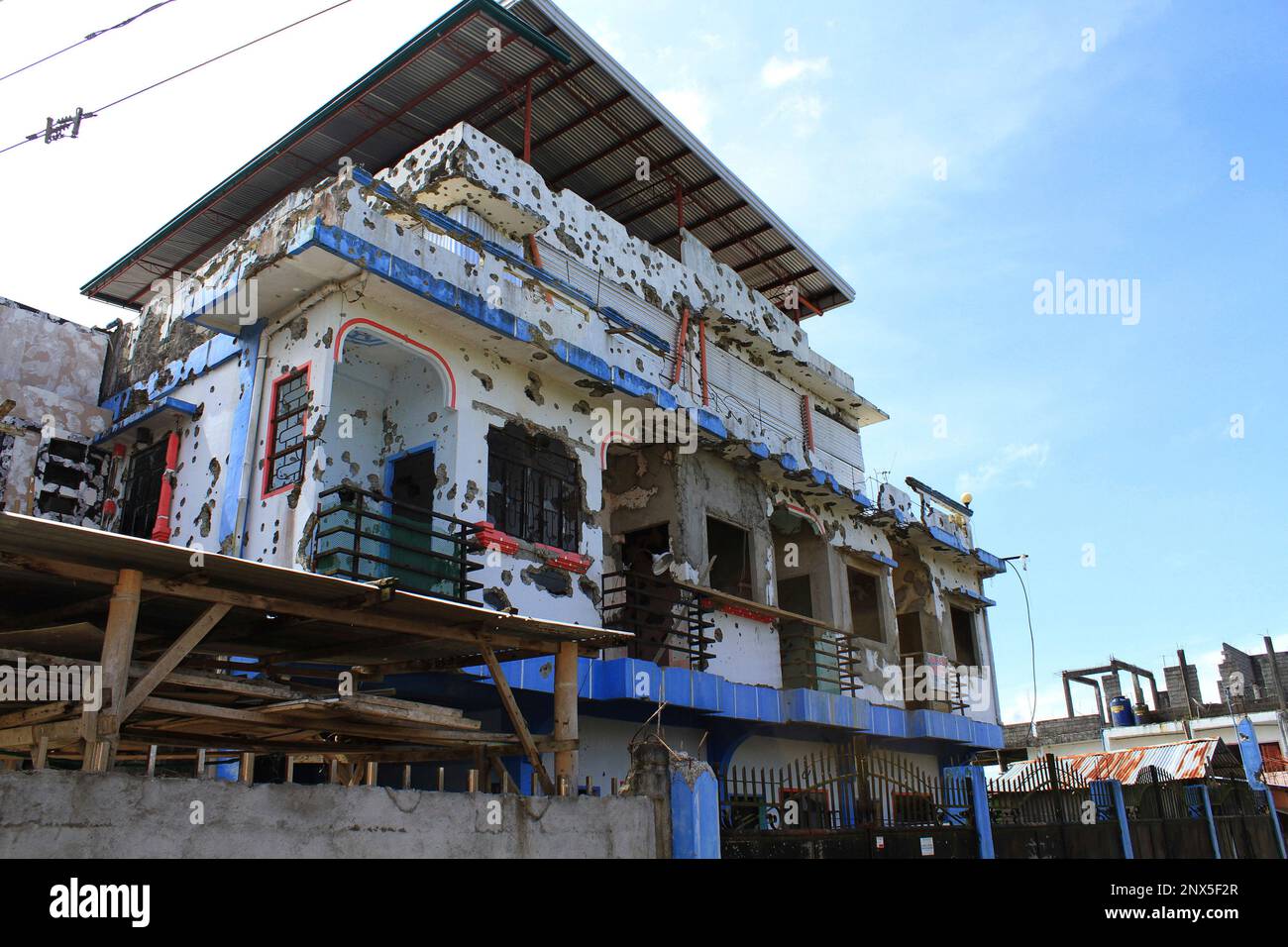 The bullet-riddled house where killed Abu Sayyaf leader Isnilon Hapilon ...