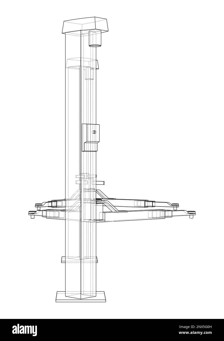 Car lift stand tower Stock Photo Alamy