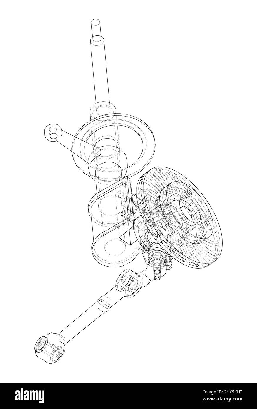 Car suspension with shock absorber Stock Photo Alamy