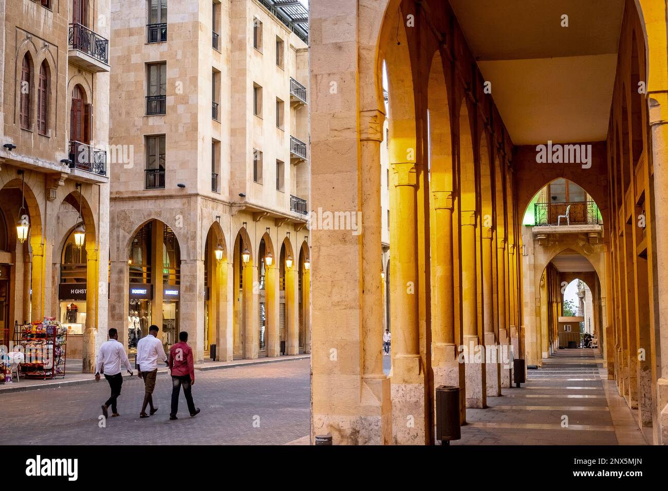 El Omari Mosque street, Downtown, Beirut, Lebanon Stock Photo