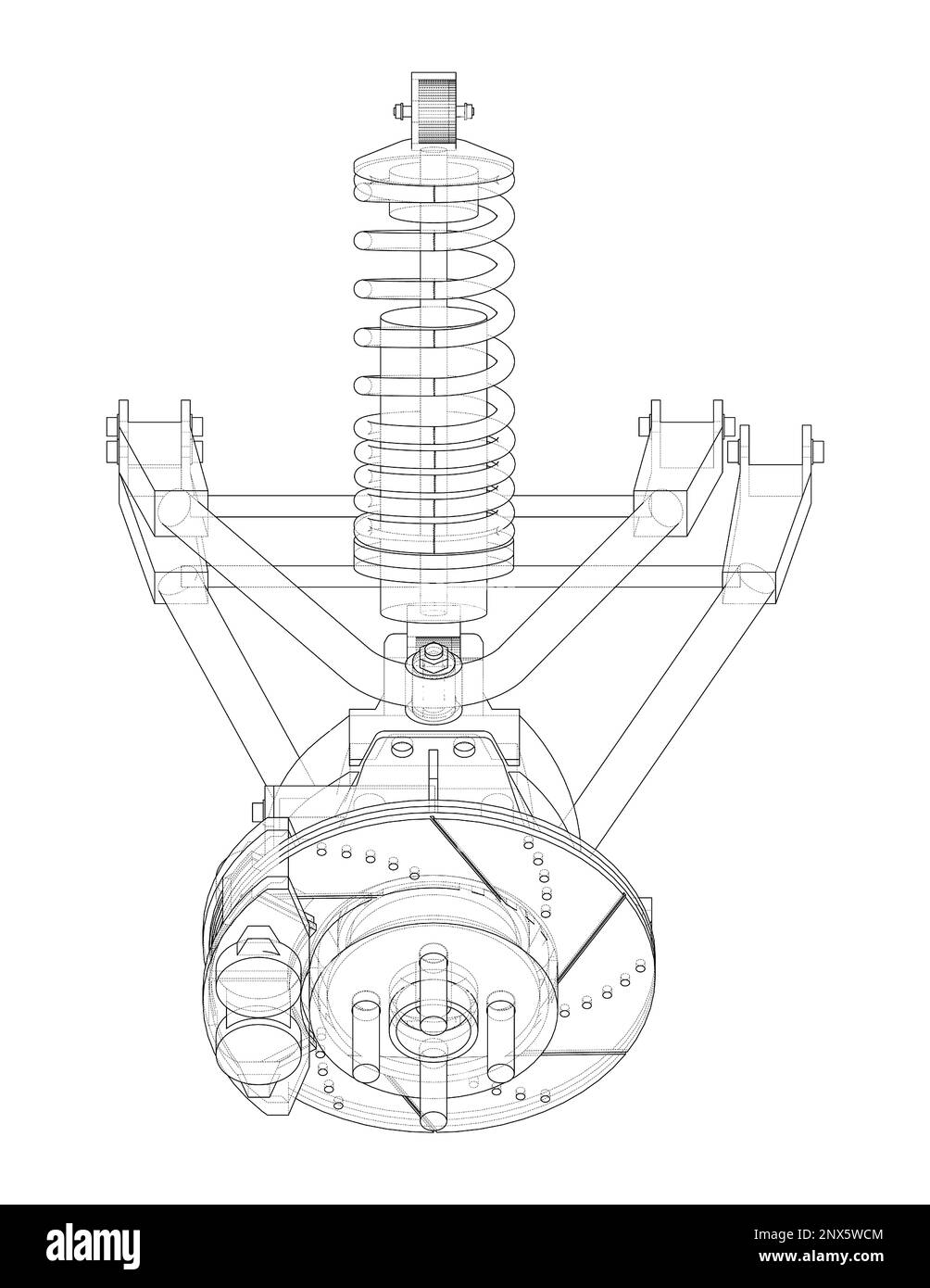 Car suspension with shock absorber Stock Photo Alamy
