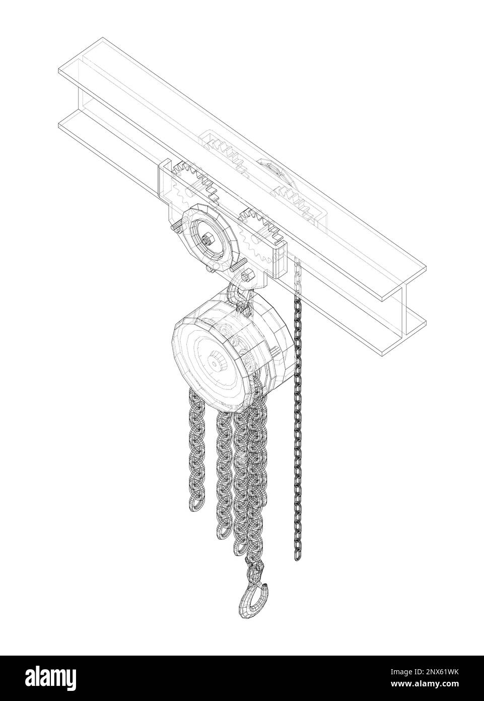 A Hoist on the beam Stock Photo Alamy