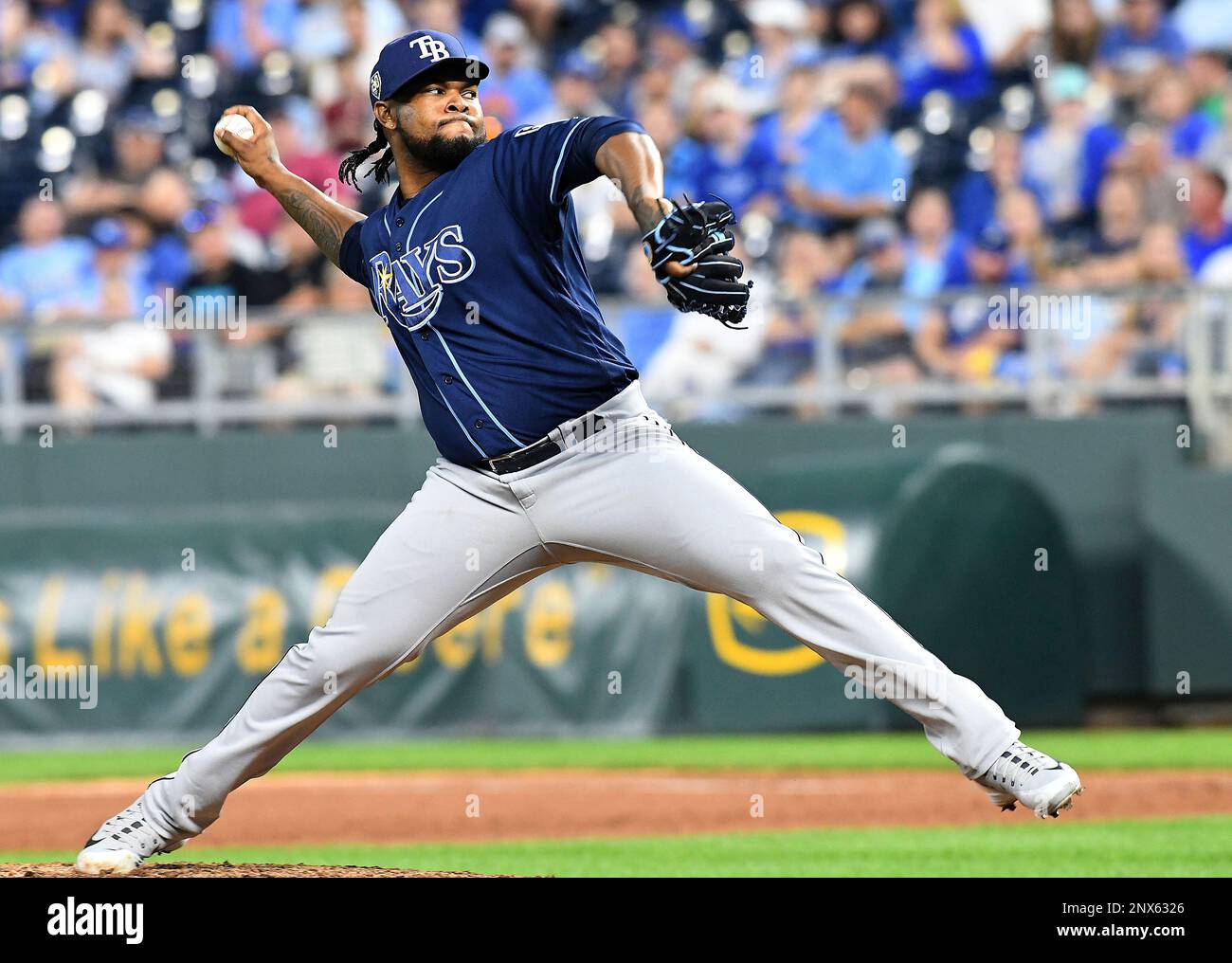 KANSAS CITY, MO - MAY 15: Tampa Bay Rays pitcher Alex Colome (37 ...