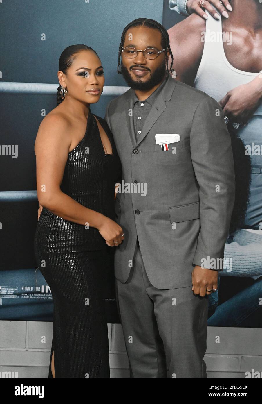 Hollywood, California, USA. 27th Feb, 2023. (L-R) Zinzi Coogler and Ryan Coogler attend the Los Angeles Premiere of 'CREED III' at TCL Chinese Theatre on February 27, 2023 in Hollywood, California. Credit: Jeffrey Mayer/Jtm Photos/Media Punch/Alamy Live News Stock Photo