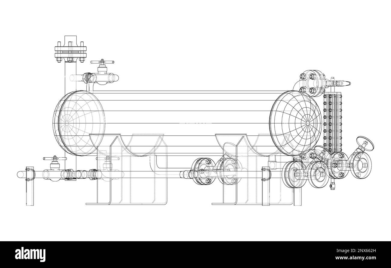 Industrial tank with valves Stock Photo Alamy