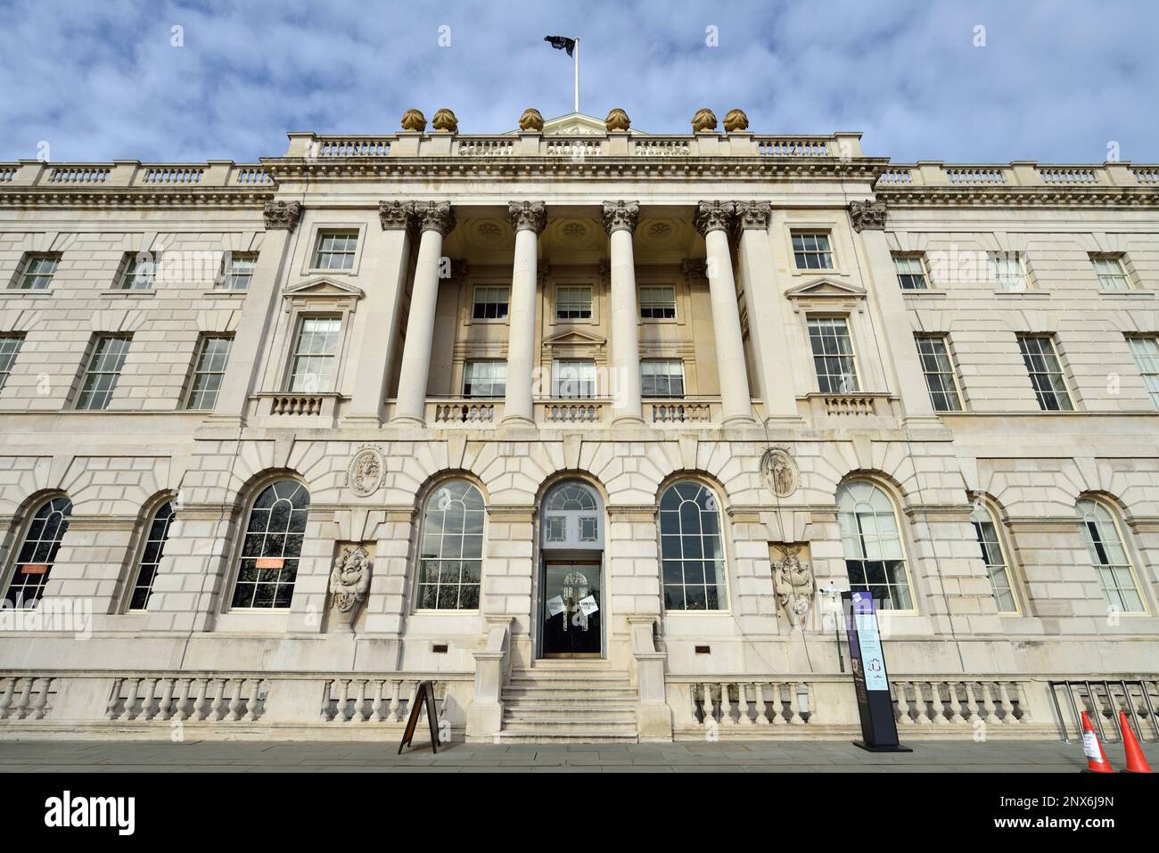 Somerset House, River Terrace and South Wing, Victoria Embankment, London, United Kingdom Stock Photo