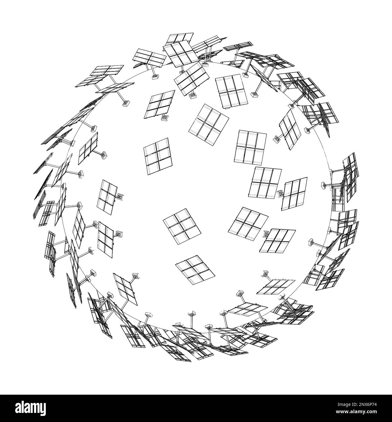 Solar Panels on Earth Concept Stock Photo Alamy