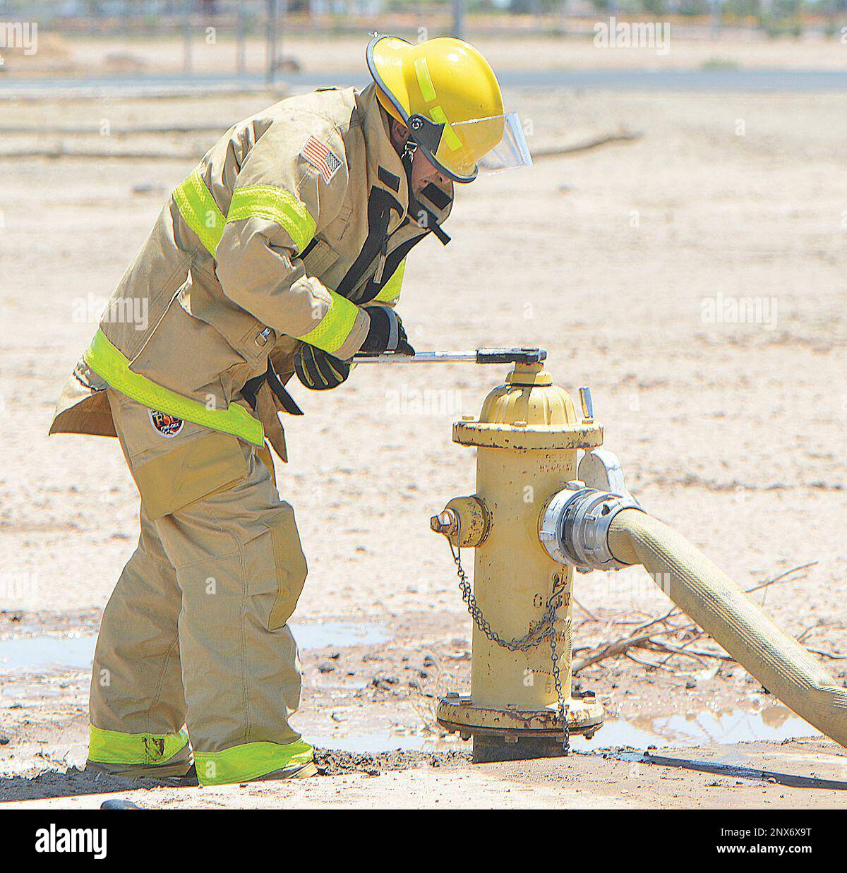 Rural/Metro Fire Department medic and firefighter Peter Bernal charges