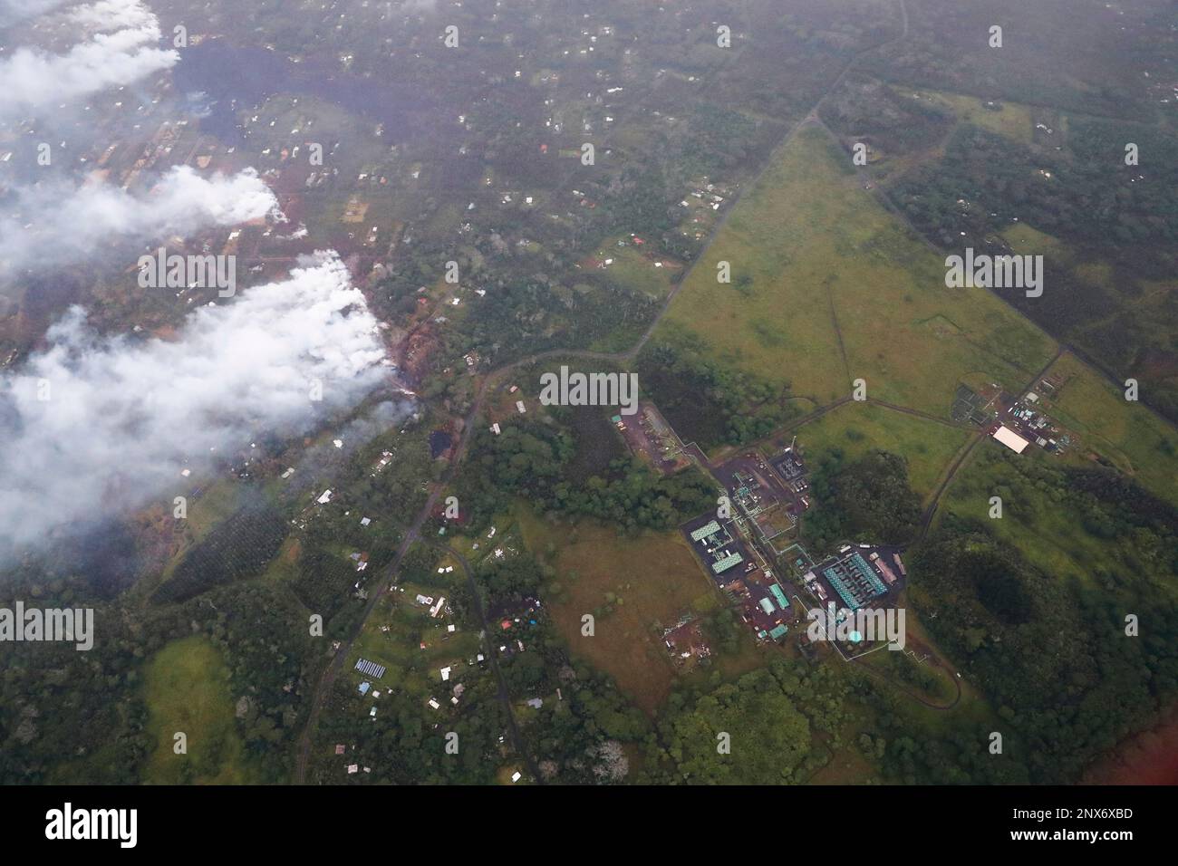 This Wednesday, May 9, 2018, photo shows an aerial view of the East Rift Zone, along which the