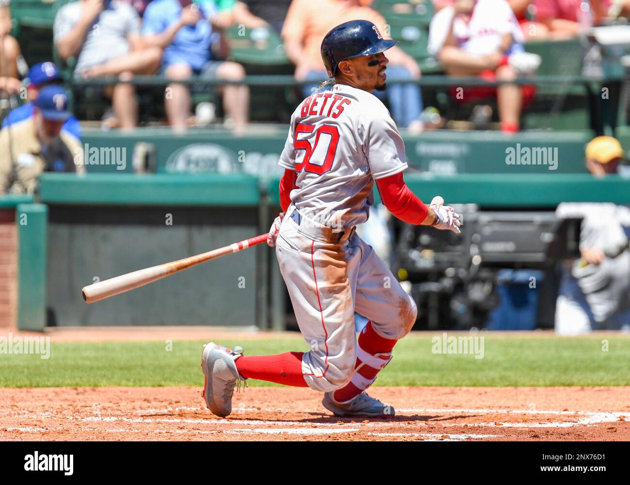 May 06, 2018: Boston Red Sox shortstop Xander Bogaerts #2 at bat during an  MLB game between the Boston Red Sox and the Texas Rangers at Globe Life  Park in Arlington, TX