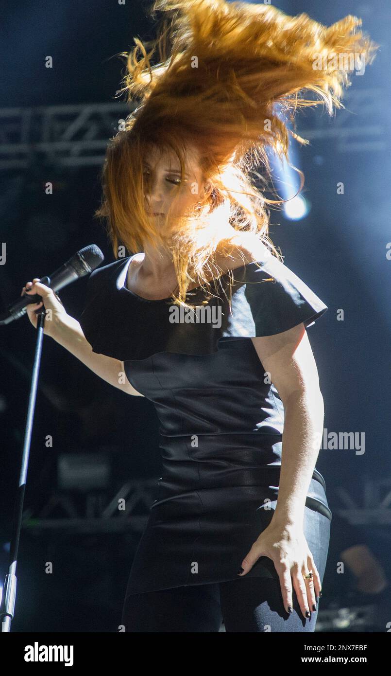 Simone Simons, vocalist of metal band Epica, performs during the Hell ...