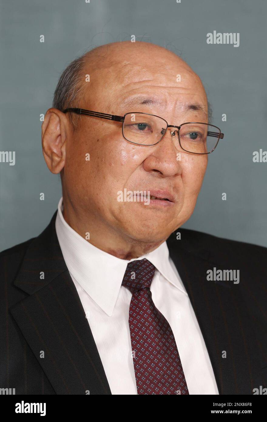Tatsumi Kimishima (L), 68, president of Nintendo and next president,  46-year-old Shuntaro Furukawa speak during an interview for Yomiuri Shimbun  in Tokyo on April 27, 2018. Nintendo, Japan's video game giant announced