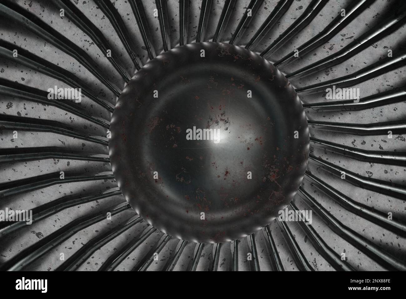 Old. If Rotation 3D rendering of old rotation turbine in a close-up Stock Photo - Alamy