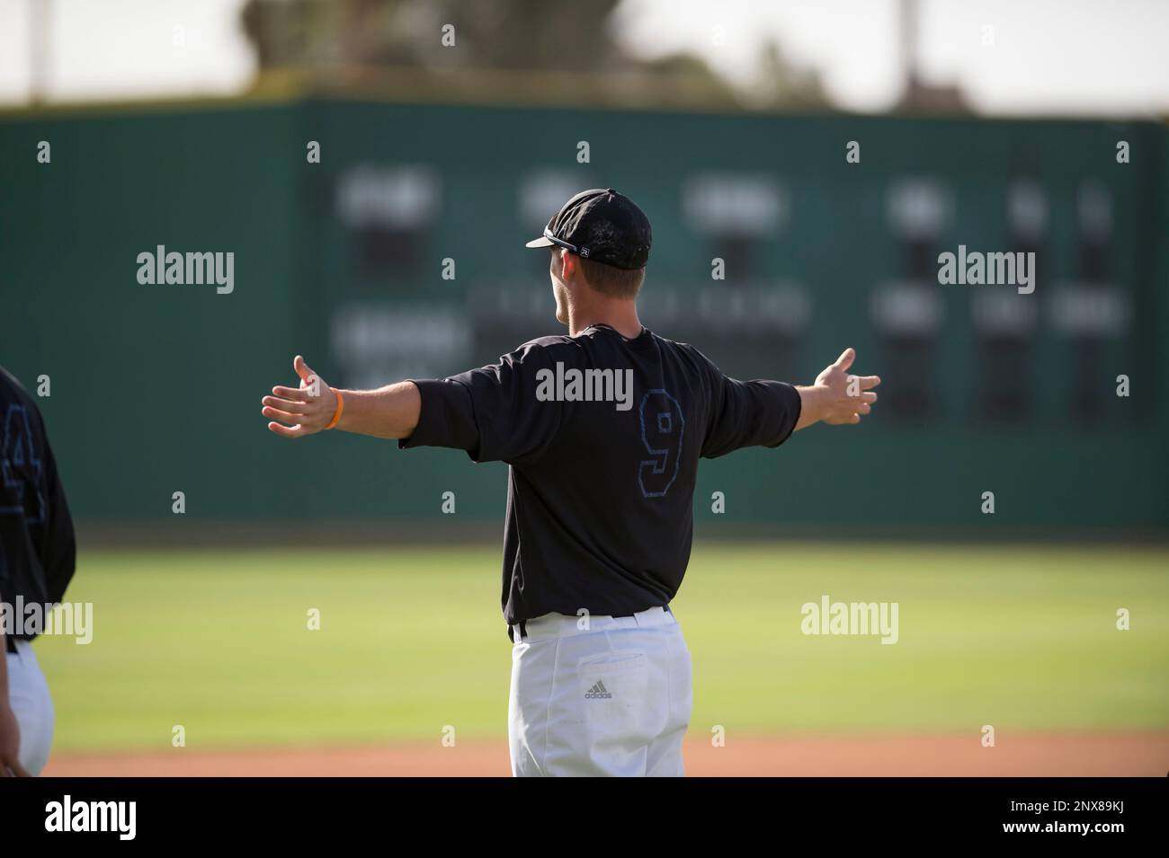 Sandra Day O'Connor Eagles third baseman Nolan Gorman (9) during a game  against Mountain Ridge High School at Brazell Field at GCU on April 19,  2018 in Glendale, Arizona. Mountain Ridge defeated