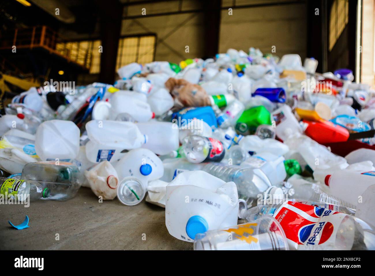 Plastics wait to be sorted at the Eagle County recycling facility on
