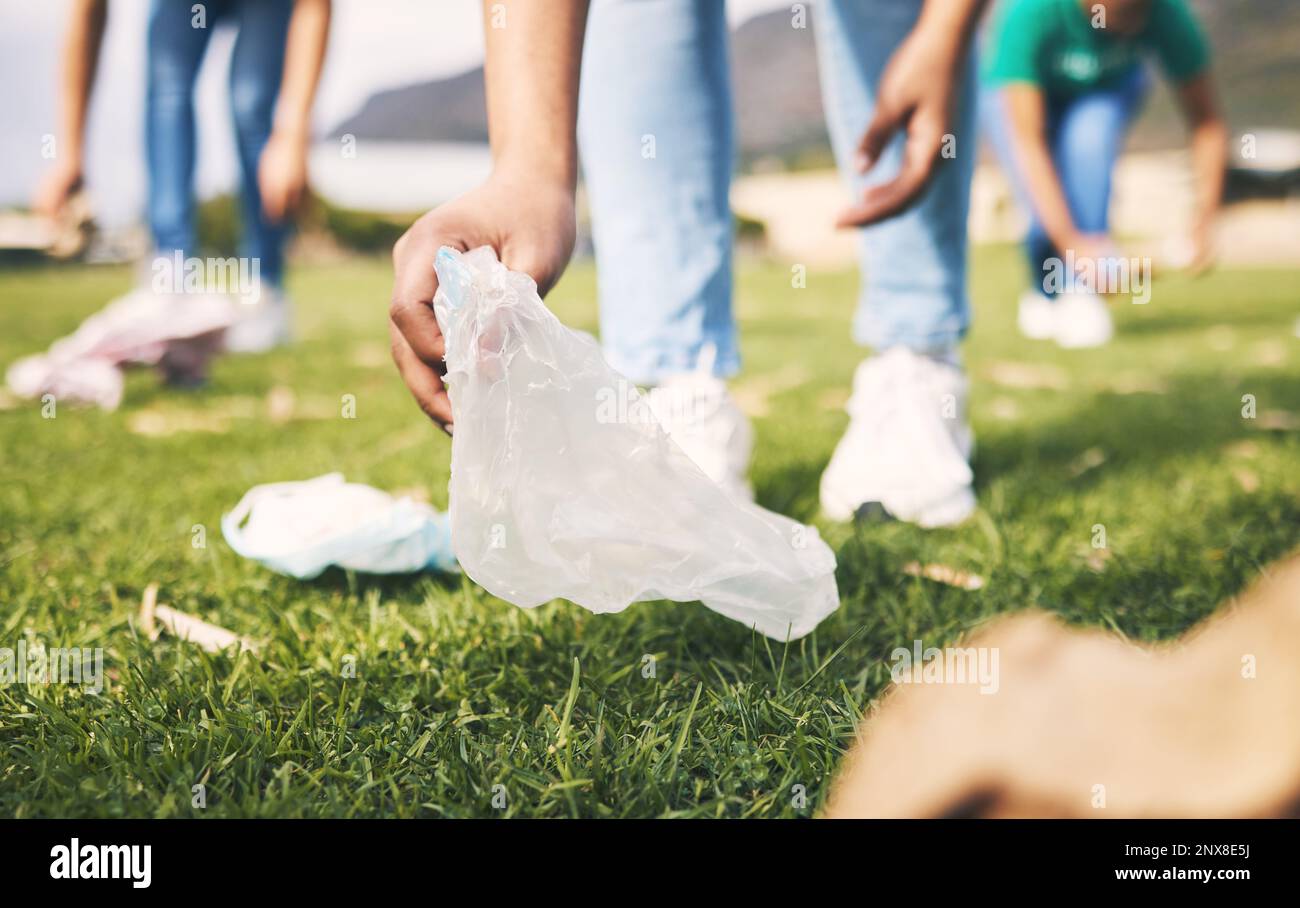 Plastic bag, recycle and community volunteer project with young people