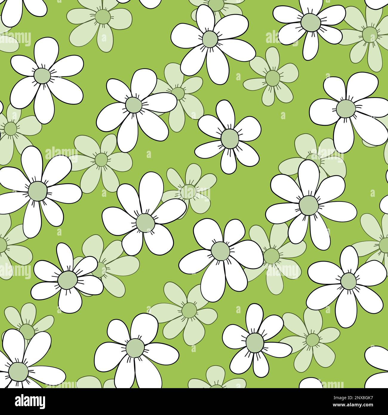 Seamless floral pattern based on traditional folk art ornaments ...