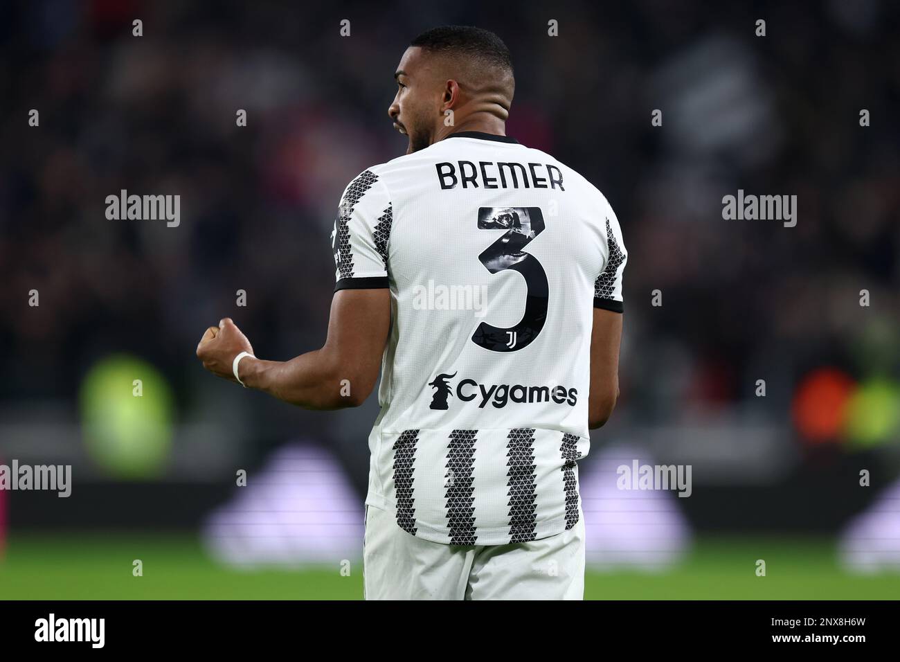 Gleison Bremer of Juventus FC (c) celebrates with teammates after scoring  the goal of 2-0 during the Serie A football match between Juventus FC and  US Stock Photo - Alamy