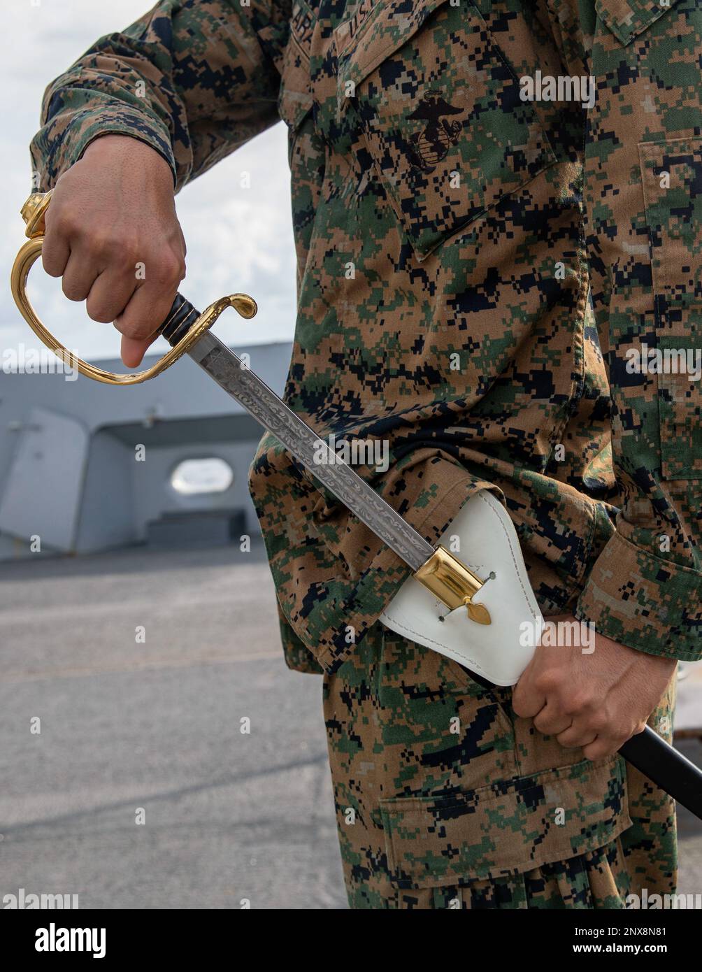 INDIAN OCEAN (Jan. 15, 2023) U.S. Marine Corps Cpl. Guillermo Lara, a