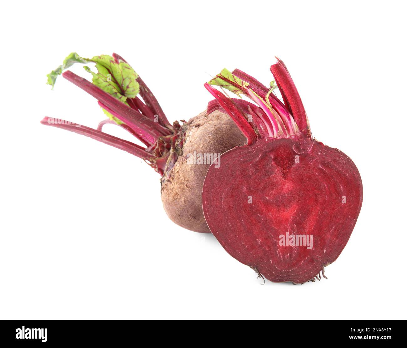 Whole and cut ripe beetroots on white background Stock Photo - Alamy