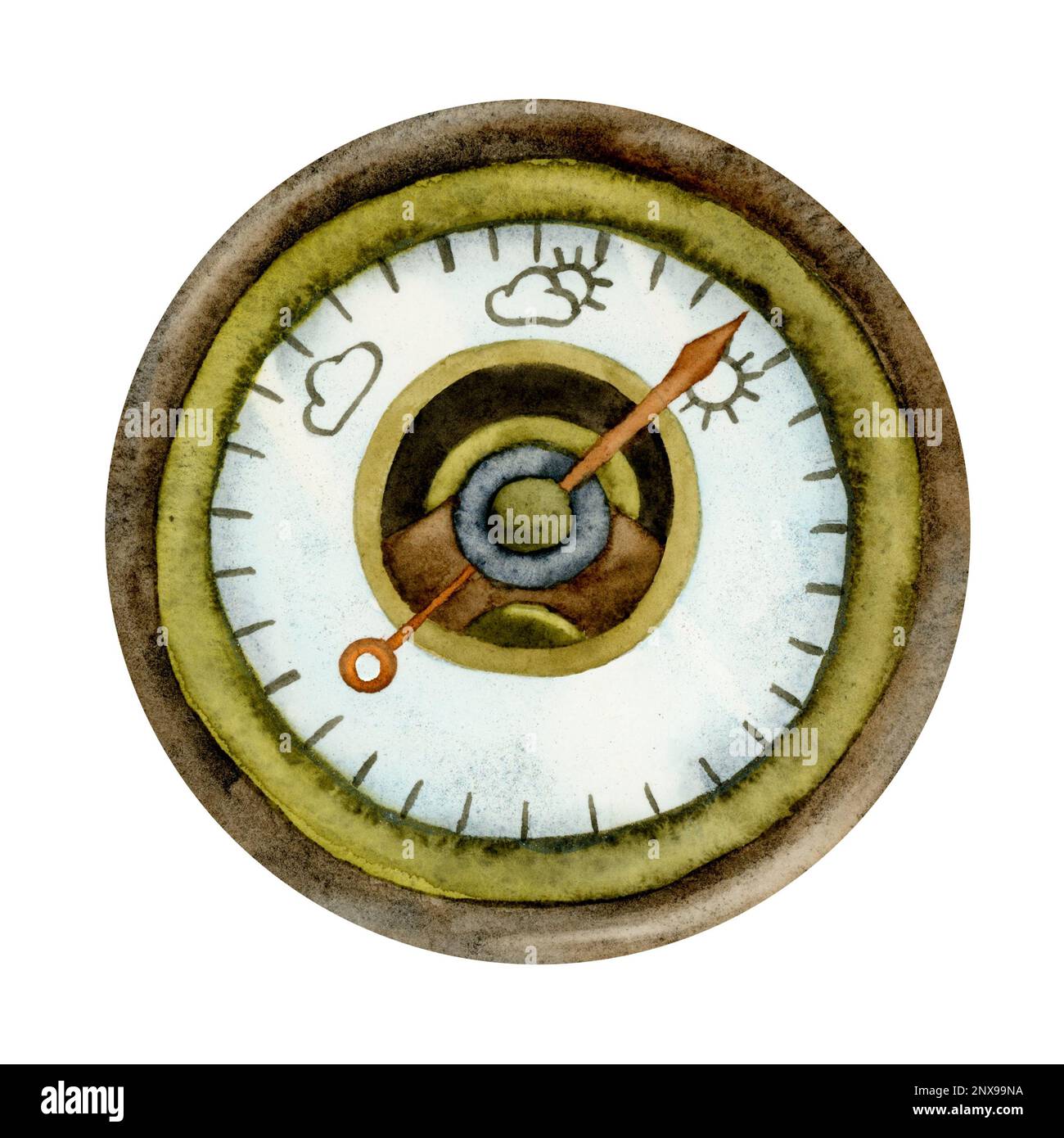Weather Gauge In An Animated Illustration Background, 3d Illustration Of A  Barometer With Needdle Pointing A Storm Pictogram, Horizontal Image, Hd  Photography Photo Background Image And Wallpaper for Free Download
