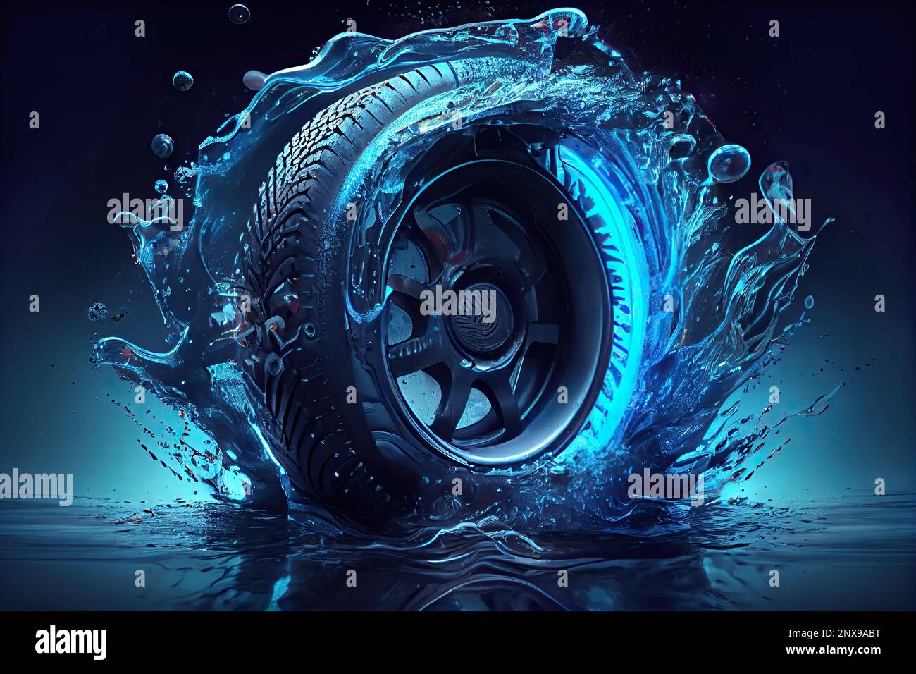 Сool new wheel, tire assembly with a beautiful black alloy wheel