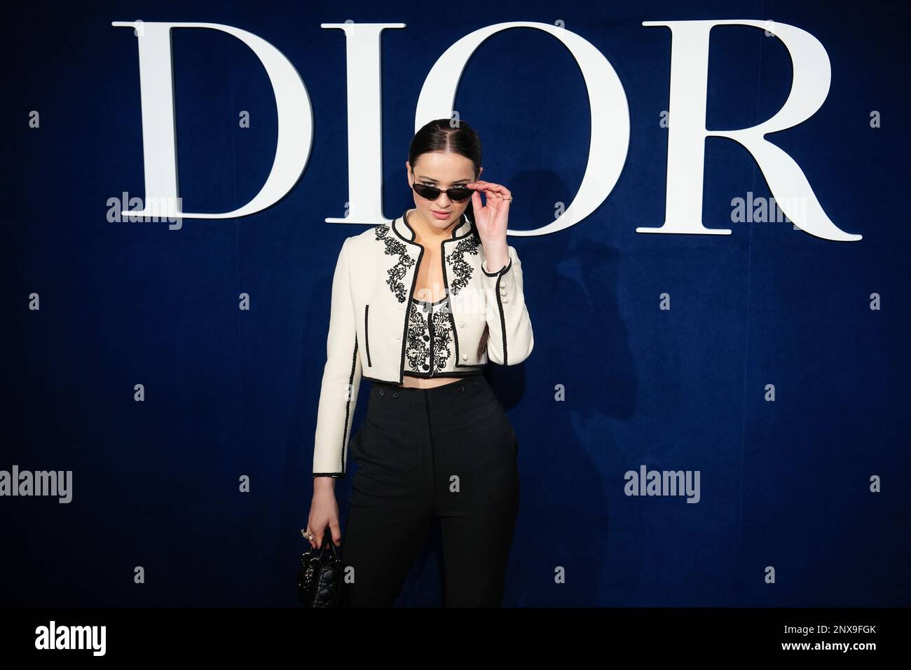 Lisa Vicari poses before the Christian Dior Fall/Winter 20232024 ready