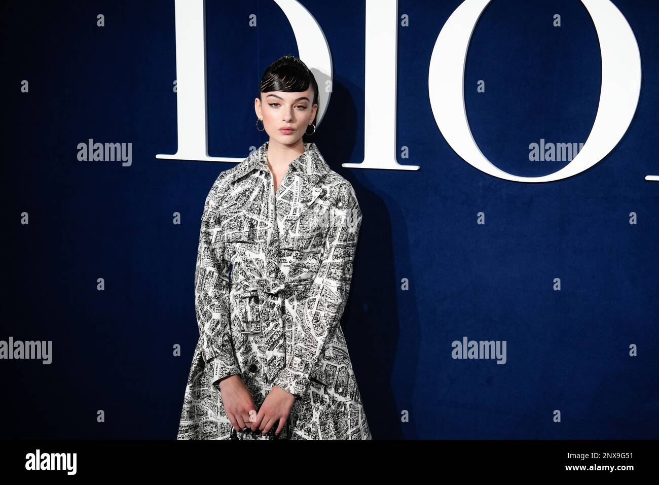 Deva Cassel poses before the Christian Dior Fall/Winter 2023-2024 ready ...