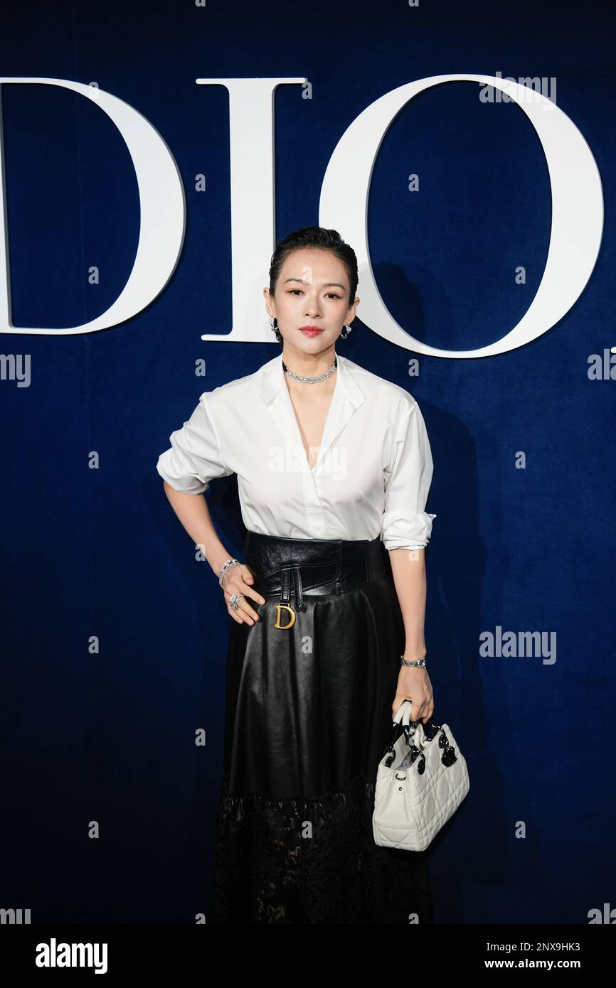Zhang Ziyi poses before the Christian Dior Fall/Winter 2023-2024 ready ...