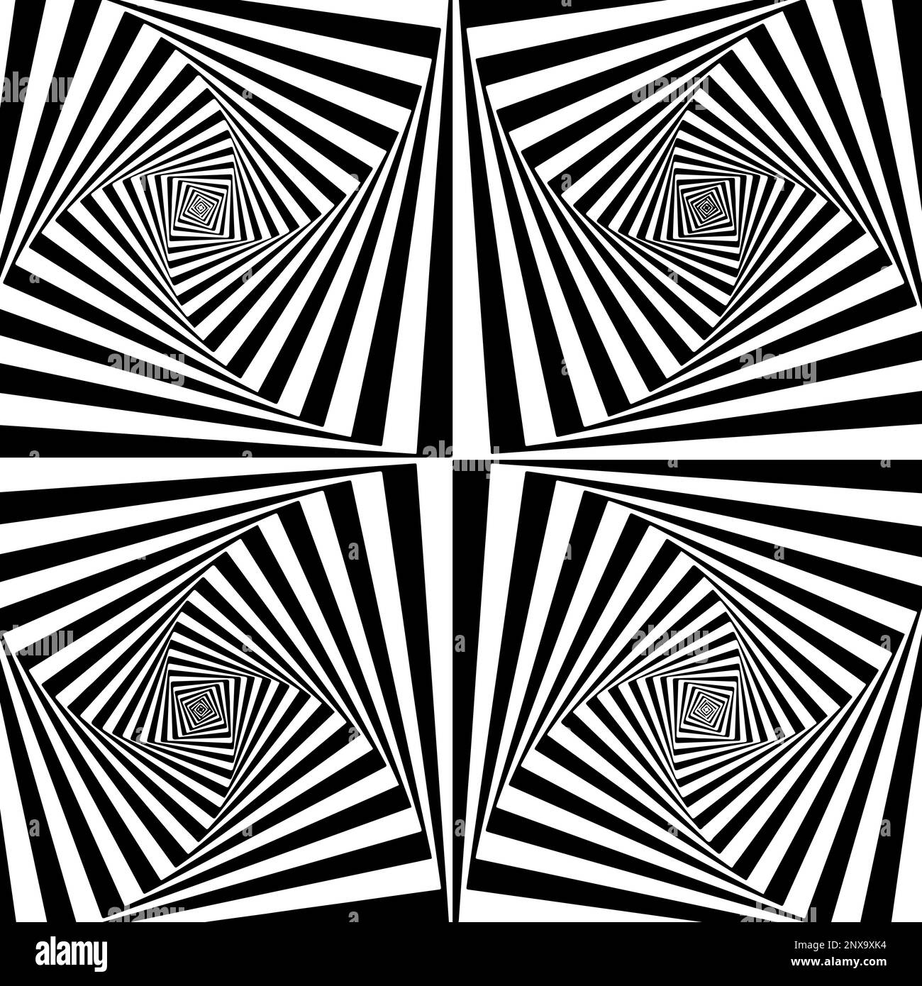 Abstract optical illusion background in black and white Stock Vector ...