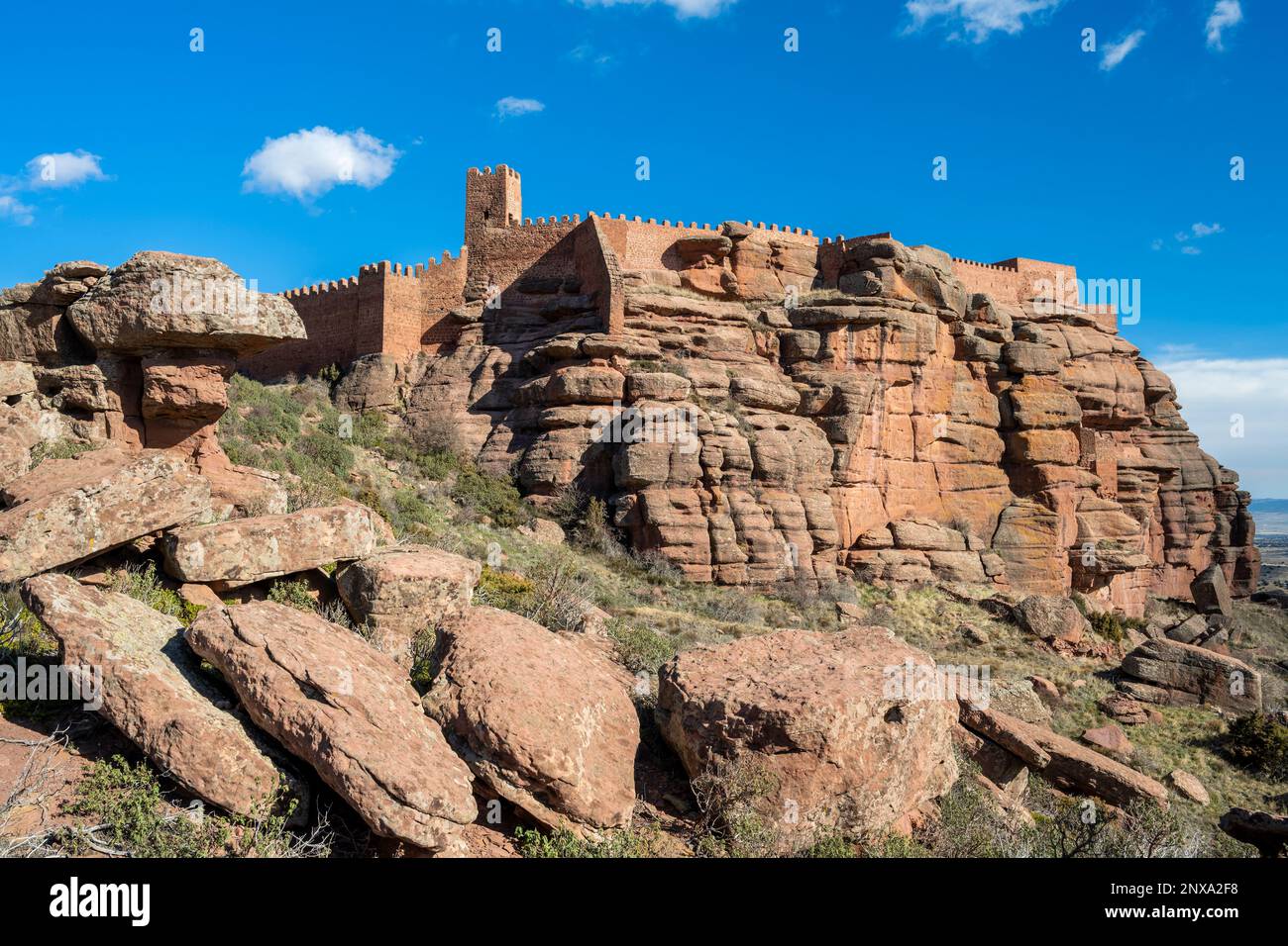 Castle of Peracense, Aragon, Spain Stock Photo