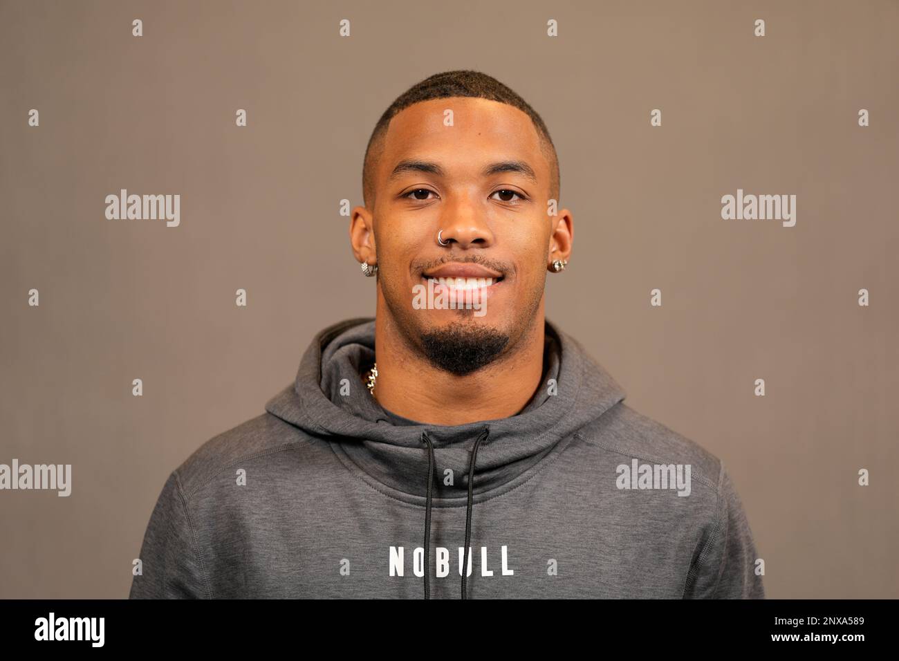 Michigan defensive back DJ Turner II poses for a portrait at the NFL