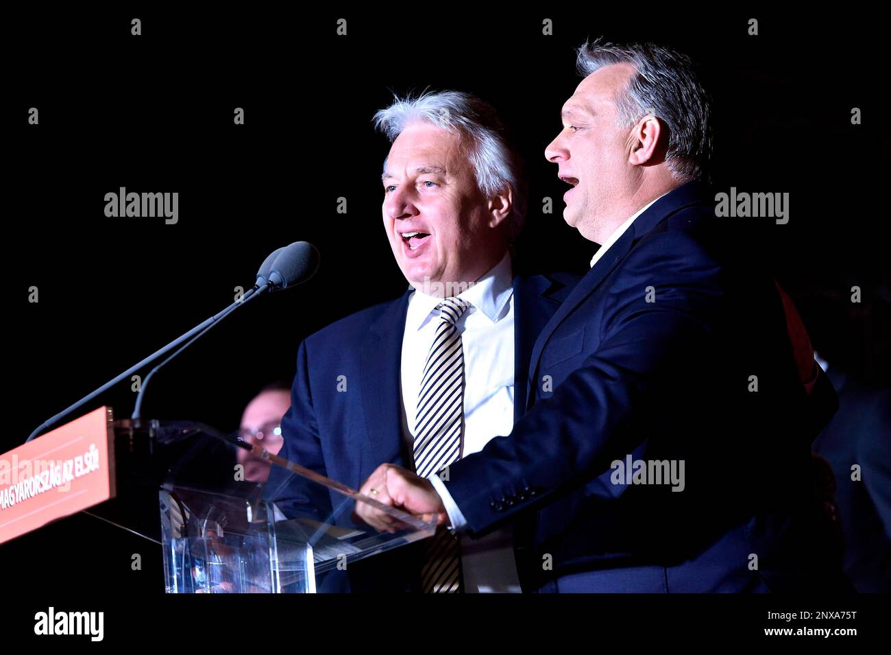 Hungarian Prime Minister and Chairman of Fidesz Party Viktor Orban ...