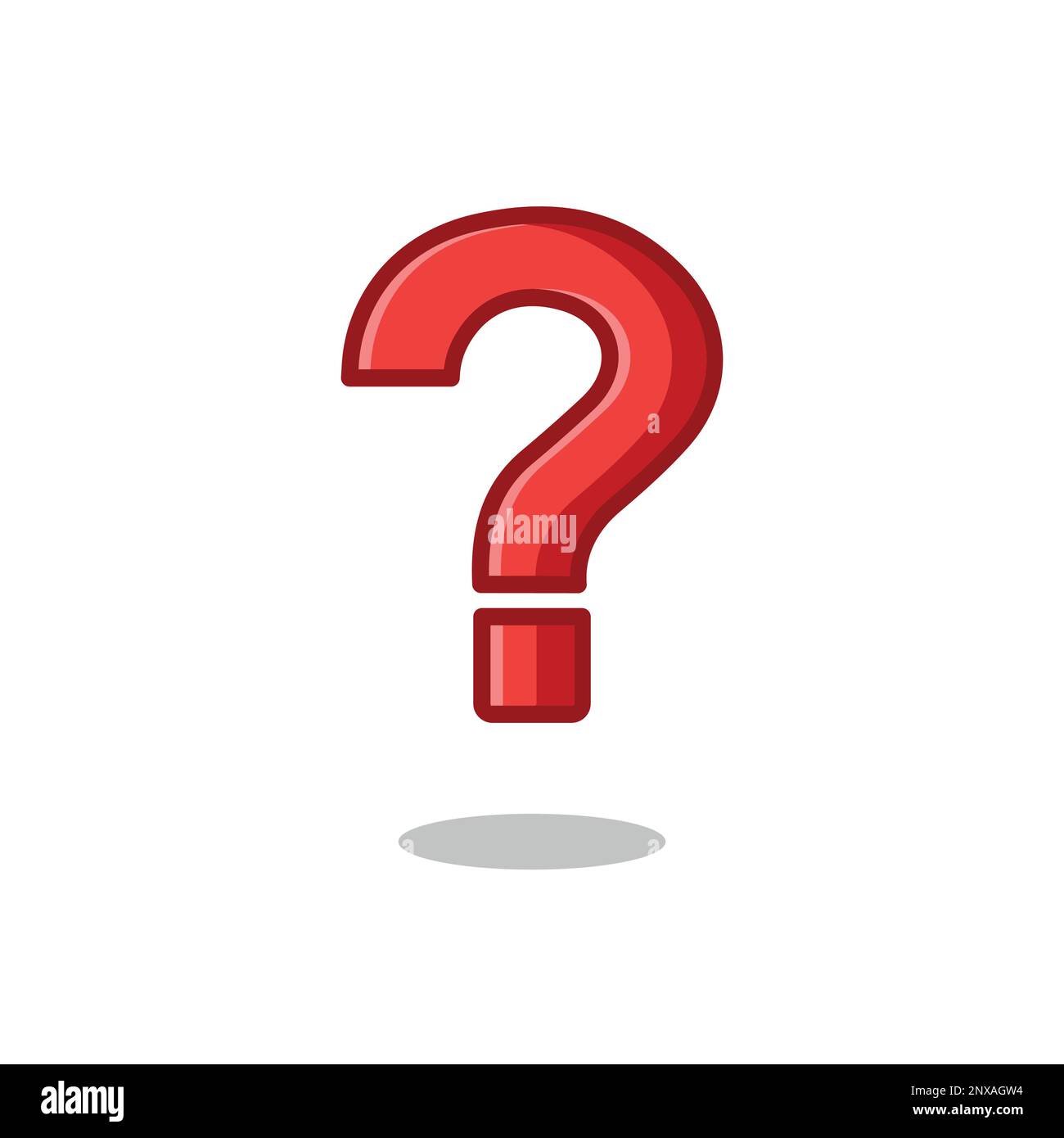 red question mark icon vector. Stock Vector