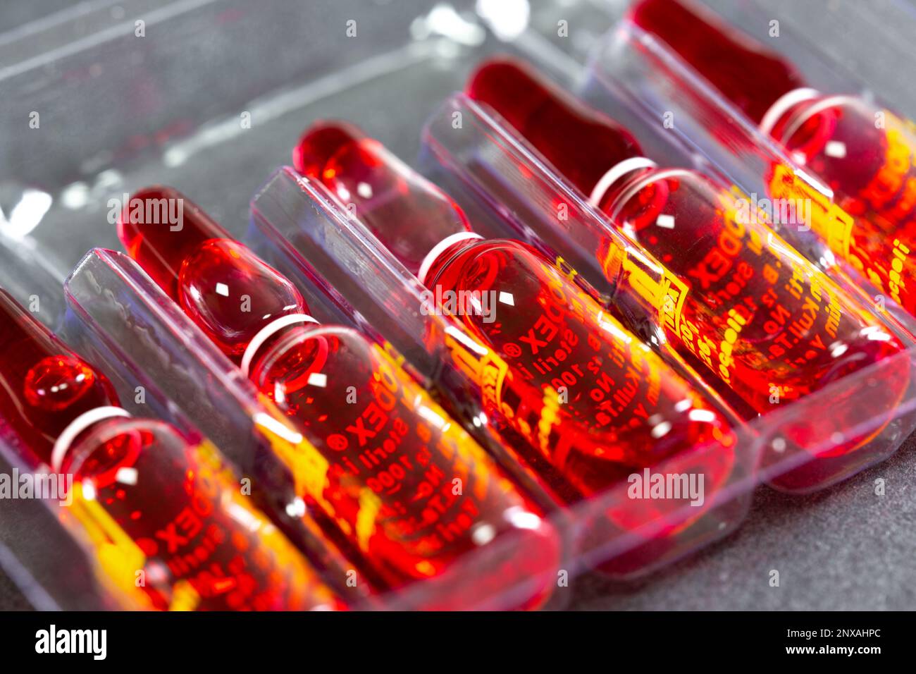 Ampoules with solution for injection used for vitamin B12 supplement