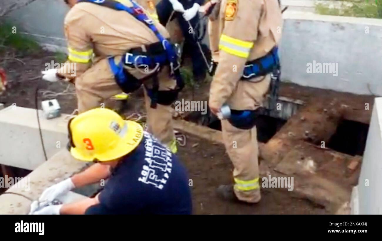 This image from video provided by the Los Angeles Fire Department shows(02)
