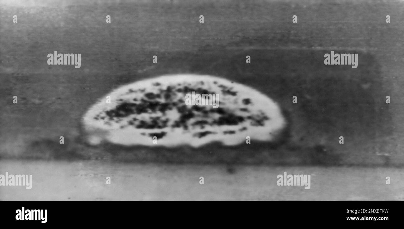 FILE This July 16, 1945, file photo, taken 6 miles away shows the first atomic bomb explosion