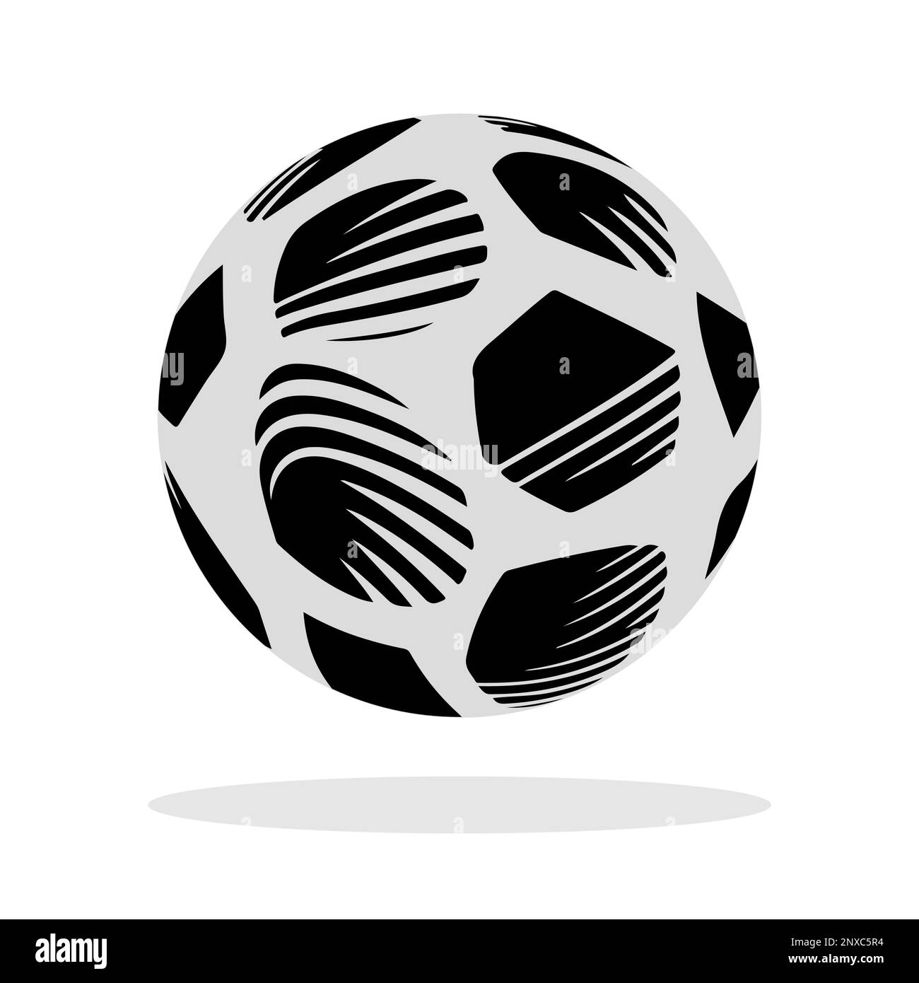 Black ball icon. Abstract black logo in flat design. Soccer ball