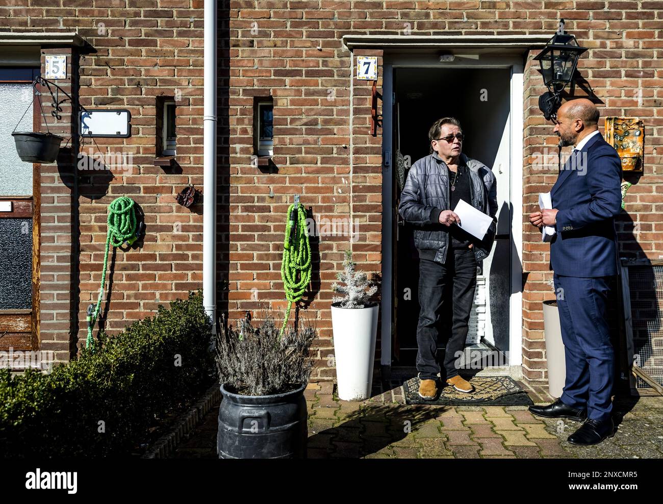 ARNHEM - Mayor Ahmed Marcouch during a voter turnout campaign for the Provincial Council elections on 15 March. ANP REMKO DE WAAL netherlands out - belgium out Stock Photo