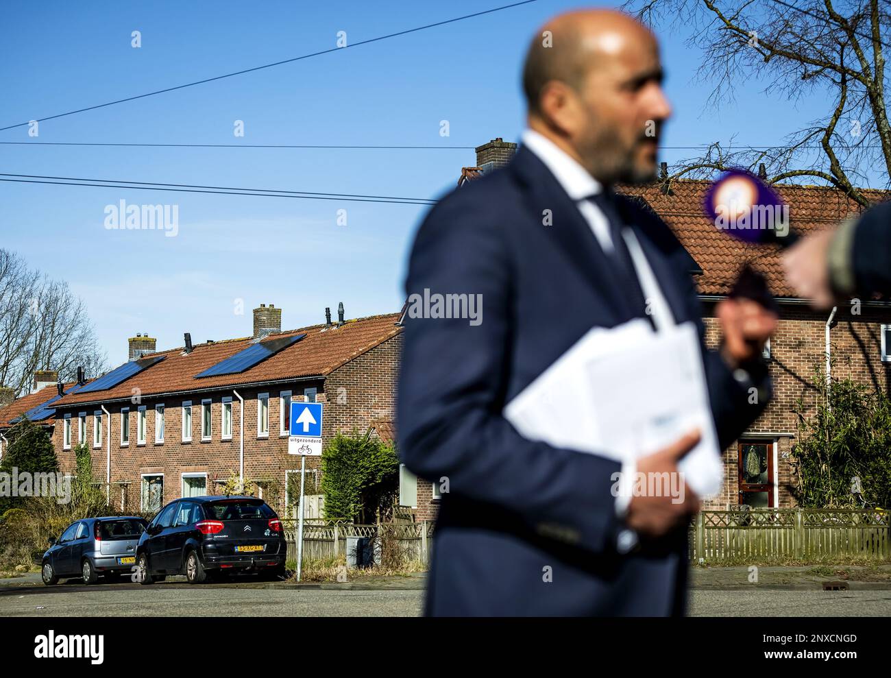 ARNHEM - Mayor Ahmed Marcouch during a voter turnout campaign for the Provincial Council elections on 15 March. ANP REMKO DE WAAL netherlands out - belgium out Stock Photo