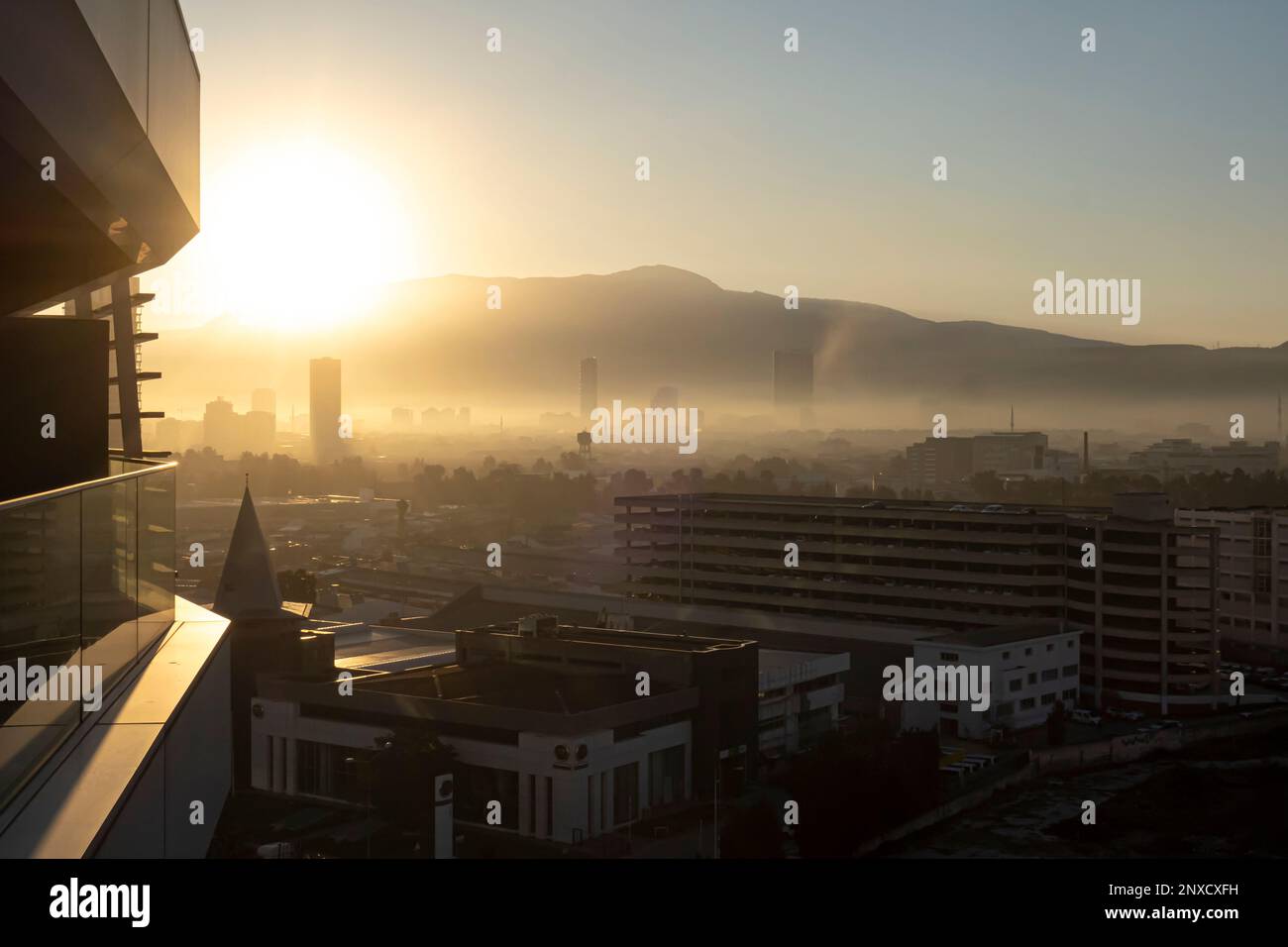 Sunset over Izmir Turkey Stock Photo